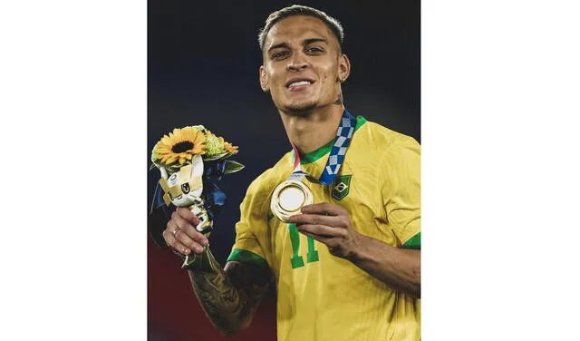 El extremo brasileño ganó el oro en los Juegos Olímpicos Tokio 2020: Foto: Instagram.