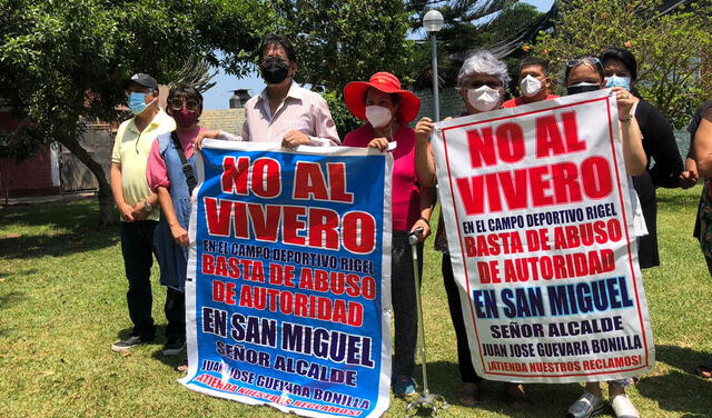 Un gran número de moradores protestaron contra la construcción del vivero. Foto: Gianella Aguirre / URPI-LR