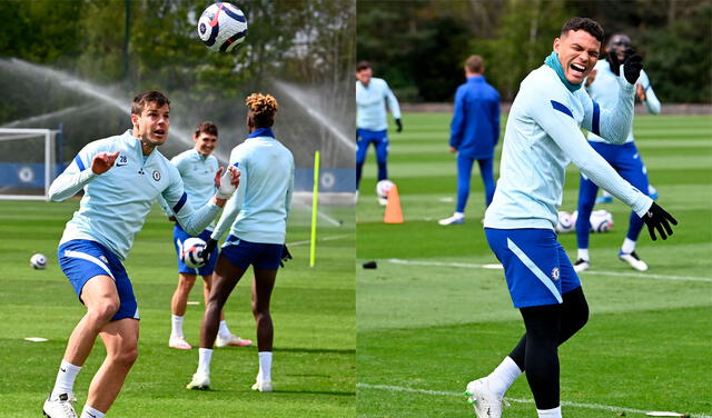 Entrenamiento de Chelsea previo al partido contra Manchester City. Foto: ChelseaFC/Twitter