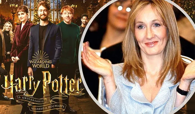 HBO Max usó material de archivo para 'incluir' a J.K. Rowling en Regreso a Hogwarts. Foto: composición/HBO Max/AFP