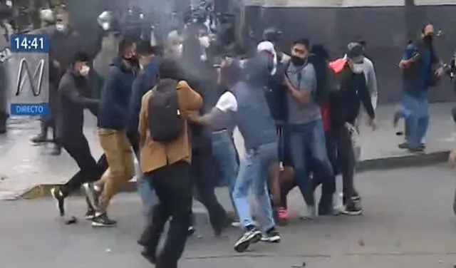 Protestas en Centro de Lima.