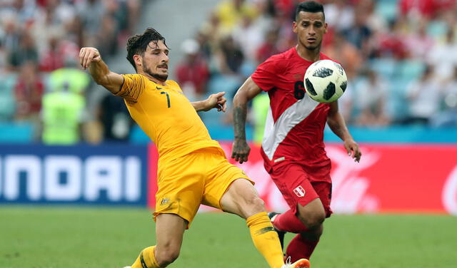 Perú y Australia chocaron en el Mundial Rusia 2018. Foto: EFE