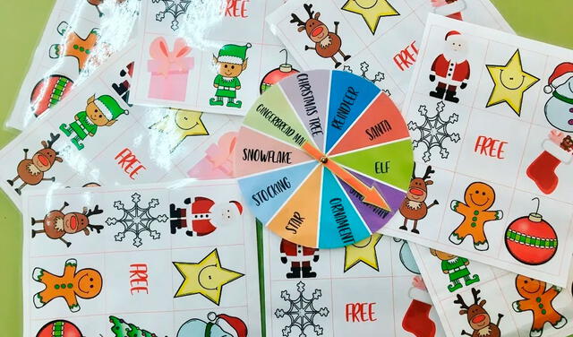 Existen versiones del Bingo de Navidad adaptadas para los más pequeños. Foto: Orientación Andújar