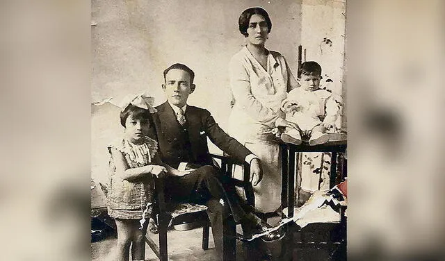 La musa. Otilia Villanueva y familia. Vallejo la nomra en sus poemas. Foto: difusión