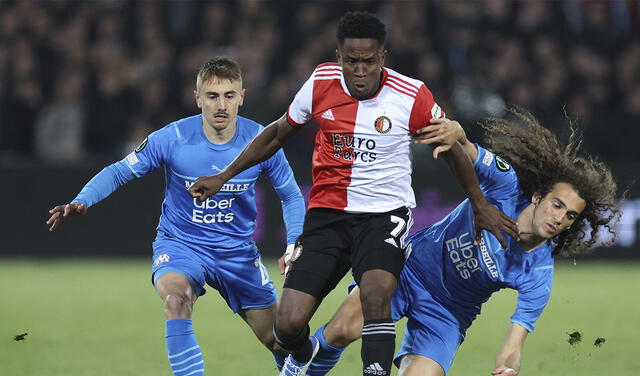 Feyenoord venció a Olympique Marsella en Países Bajos. Foto: AFP