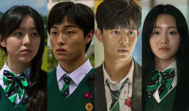 On Jo, Cheong San, Soo Hyuk y Nam Ra son parte de los personajes principales de la serie Estamos muertos. Foto: composición La República/Netflix