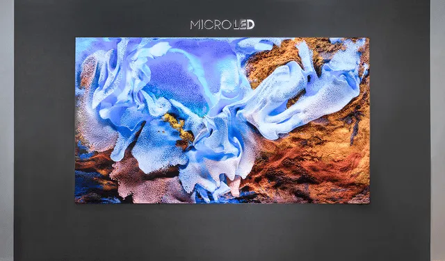Diseño del televisor MicroLED con biseles reducidos. Foto: Samsung