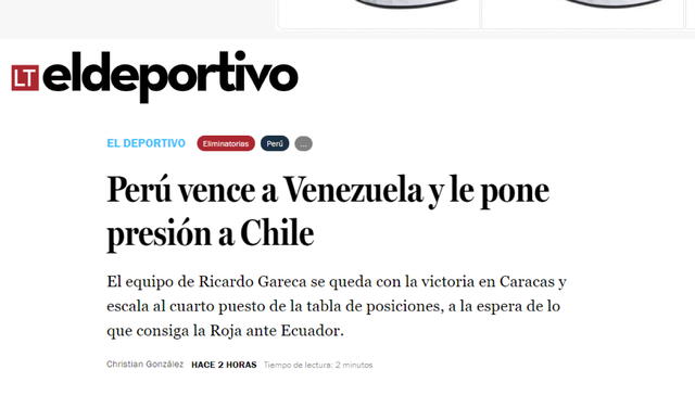 La Tercera de Chile. Captura: latercera.com