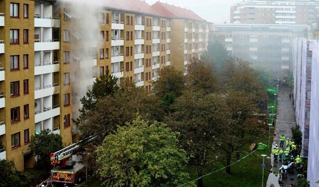 Tres bloques adyacentes se vieron afectados por la explosión. Foto: EFE