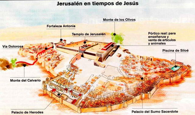 Ubicación del Calvario en la antigua ciudad de Jerusalén. Foto: Geografía Infinita