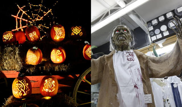 Segú la tradición, las calabazas atraen los buenos espíritus y apartan a los malos. Foto: composición EFE/ GLR