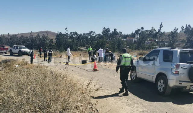 Arequipa. cuerpo de extranjero fue dejado en una trocha de Chiguata. Foto Abad Ventura