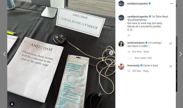 Sarah Jessica Parker lanza adelantos de And just like that. Foto: Instagram/@sarahjessicaparker