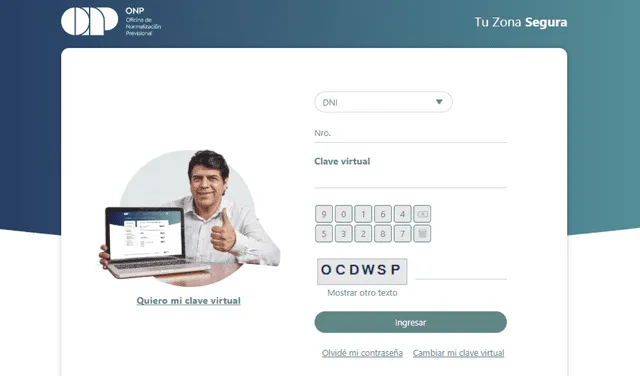 Página web de la ONP