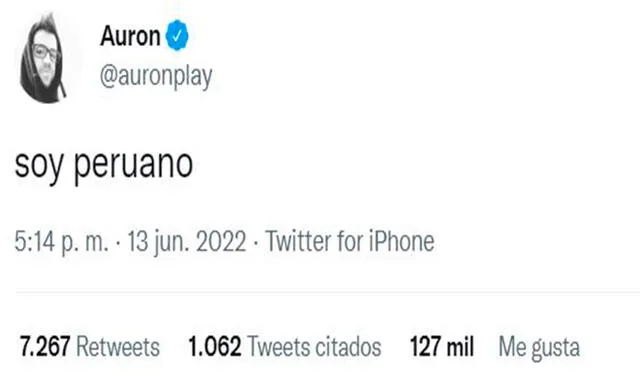 Twitter viral: AuronPlay deja mensaje para Perú después del partido de repechaje y así reaccionaron los hinchas