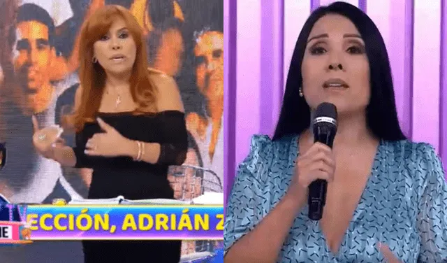 Magaly Medina le dijo a Tula Rodríguez que seguirá apoyando a los hijos mayores de Javier Carmona. Foto: composición captura de ATV/ América TV