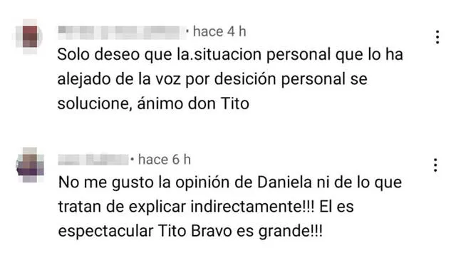17.10.2022 |Comentario tras la eliminación de Tito Bravo en "La voz senior". Foto: captura Latina/YouTube
