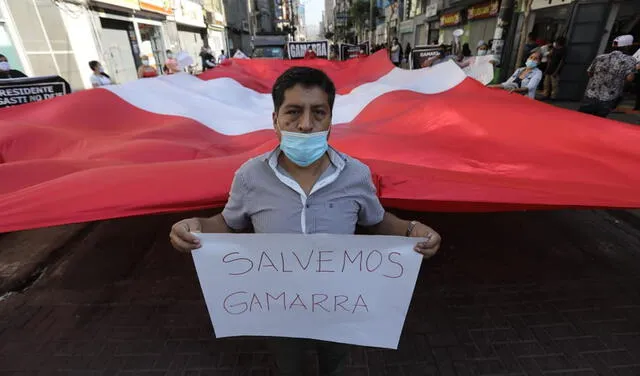 Protesta de Gamarra. Foto: Jorge Cerdán / La República