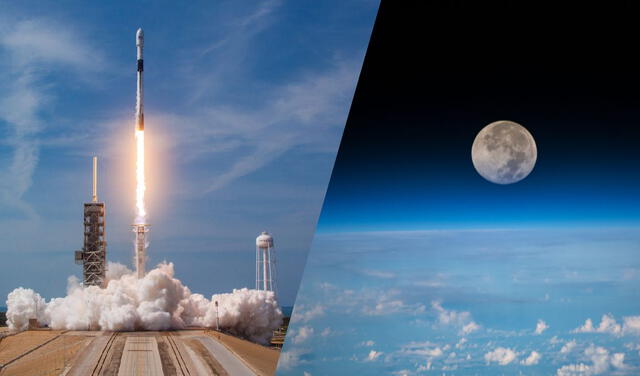 El propulsor de SpaceX no regresará a Tierra por haberse quedado sin combustible. Actualmente, está orbitándonos elípticamente. Su destino de colisión será la Luna. Foto: SpaceX