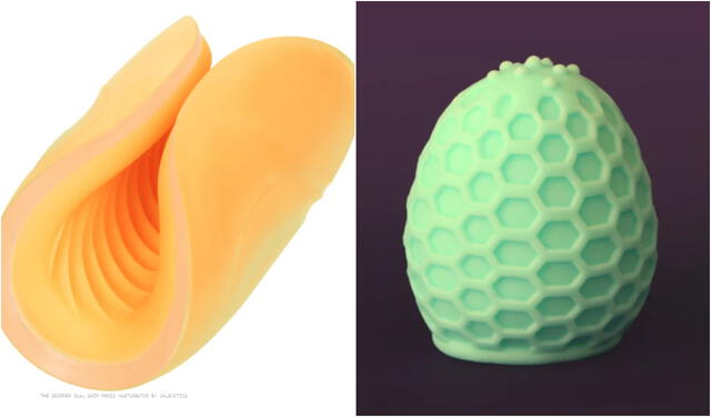 El gripper a la derecha y el huevo a la izquierda, juguetes sexuales para hombres. Foto:  composición LR/calexotics