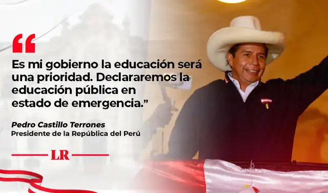 Pedro Castillo asegura que la educación será una prioridad Pedro Castillo asegura que la educación será una prioridad