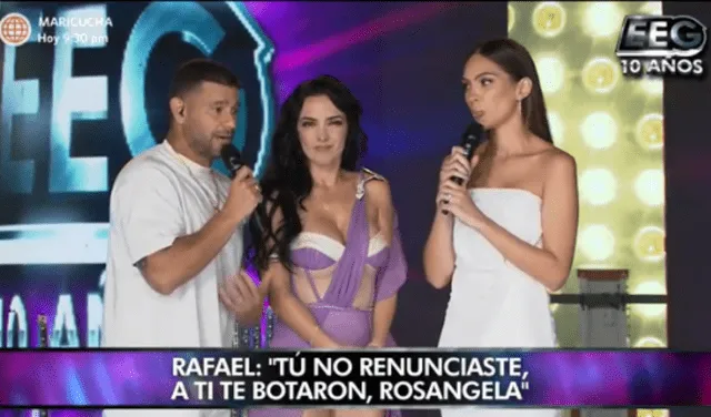 Rafael Cardozo cuestionó a Rosángela Espinoza en su ingreso a EEG. foto: América TV