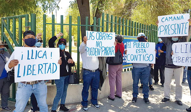 Defensa. Ayer simpatizantes de Cáceres pidieron su libertad. Foto: difusión