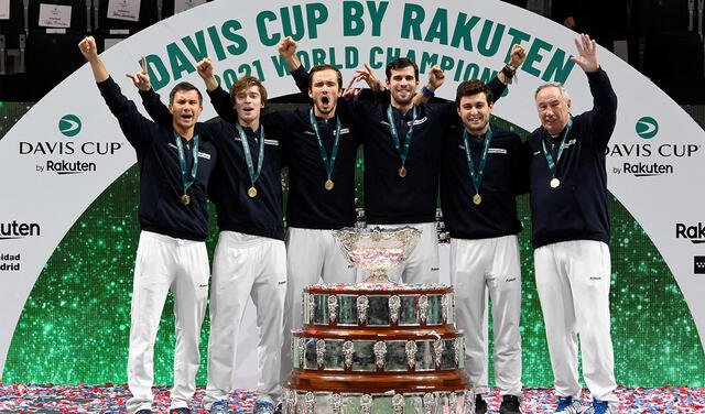 Rusia se consagró campeón de la Copa Davis en la temporada 2020/21. Foto: AFP