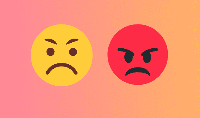 Los emojis representan distintos niveles de una misma emoción: cólera. Foto: La República