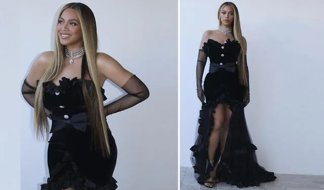 Beyoncé en el vestido de Alessandra Rich. Foto: Instagram
