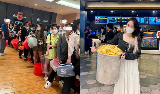 Vietnam: cadena de cine ofrece canchita ilimitada y usuarios asisten a salas con grandes ollas