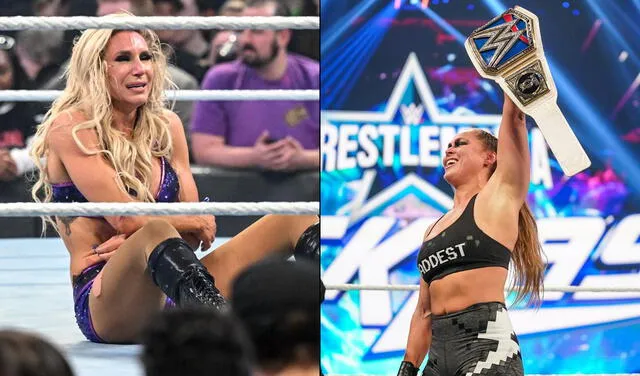 Ronda Rousey perdió con Charlotte Flair en WrestleMania 38. Foto: WWE