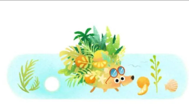 Presentación del doodle conmemorativo al solsticio de verano 2021. Foto: captura Google