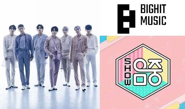 ¿Qué pasa entre BIG HIT y MBC? BTS no ha vuelto a Music Core desde el 2019. Foto: composición HYBE/MBC