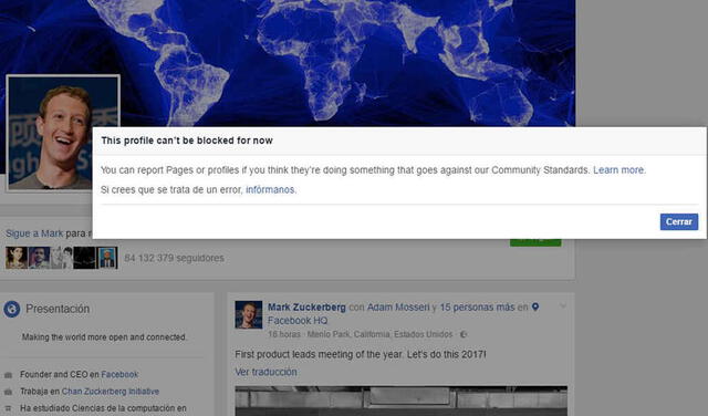 Hace algunos años se producía un error cuando intentabas bloquear a Mark Zuckerberg. Foto: Xataka