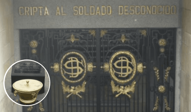 Los restos del soldado desconocido se encuentran una cripta ubicada al frente de la sede principal del Congreso de la República