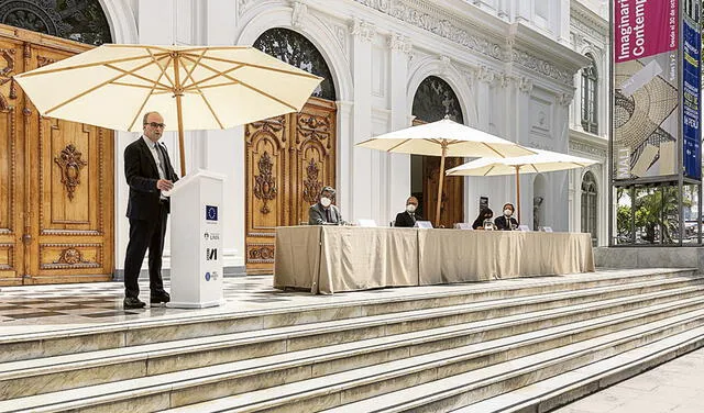 Ceremonia. Gaspar Frontini, embajador de la Unión Europea. Foto: difusión