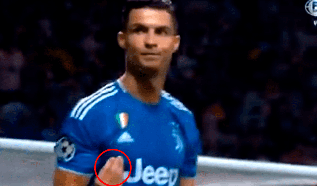 Juventus vs. Atlético Madrid: Cristiano Ronaldo gesto