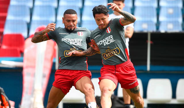 Callens y Lapadula pueden ser titulares este jueves 24 ante Uruguay. Foto: selección peruana