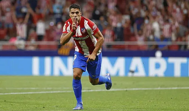 Luis Suárez marcó el 1-1 parcial del 'Atleti' ante Villarreal. Foto: Twitter @Atleti