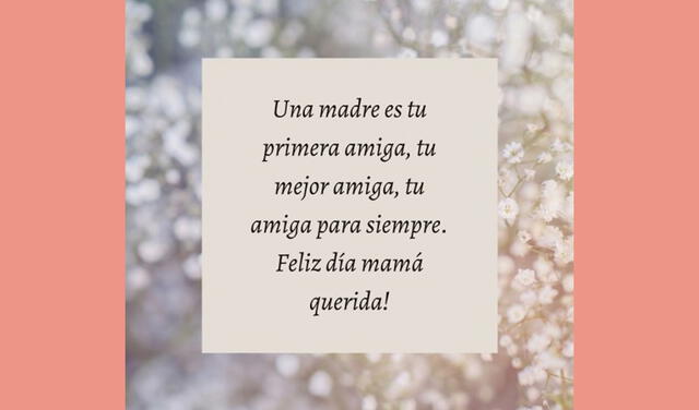 Imágenes y frases para el Día de la Madre. Foto: difusión