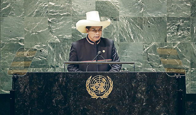 Pedro Castillo en su alocución ante la ONU