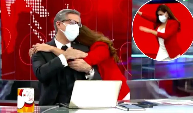 Federico Salazar y Verónica Linares se dieron tierno abrazo al reencontrarse en TV