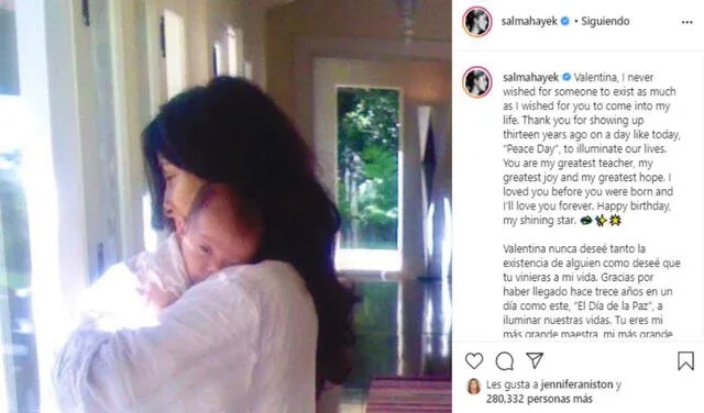 Salma Hayek celebra el cumpleaños de su hija con foto inédita: Eres mi más grande esperanza
