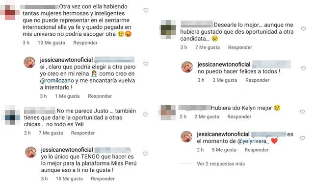 5.2.2022 | Jessica Newton respondió a críticas sobre elección de Yely Rivera para el Miss Supranational 2022. Foto: captura Jessica Newton/Instagram
