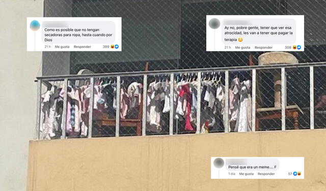 Miraflores: vecinos se escandalizan por familia que tendió ropa en balcón y son troleados