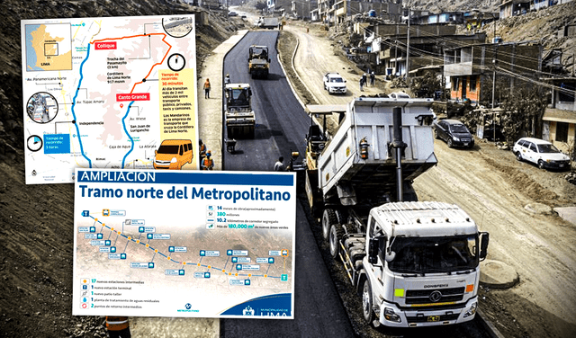 Pasamayito y ampliación del Metropolitano ¿cómo lucen ahora las obras de Comas, Carabayllo y SJL | FOTOS. Foto: composición de Gerson Cardoso/infografía de La República/Municipalidad de Lima Metropolitana