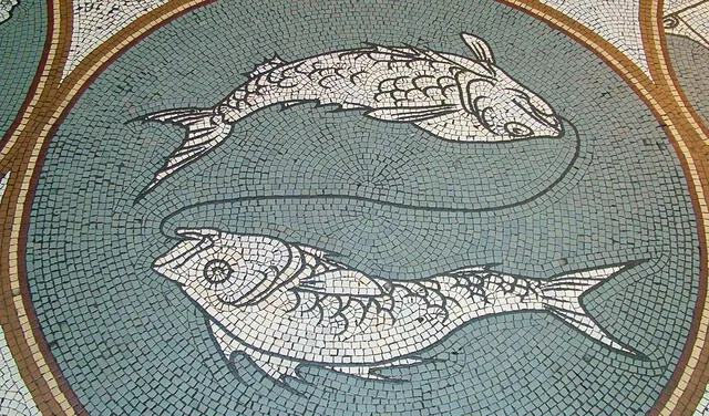 Los dos peces enfrentados simbolizan la mutabilidad de Piscis. Foto: Pinterest