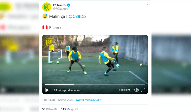 Cristian Benavente sorprendió con gran acción en práctica del FC Nantes [VIDEO]