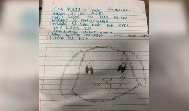 Facebook viral: niño escribe tiernas cartas sobre su perrita para animar a las personas a que la adopten